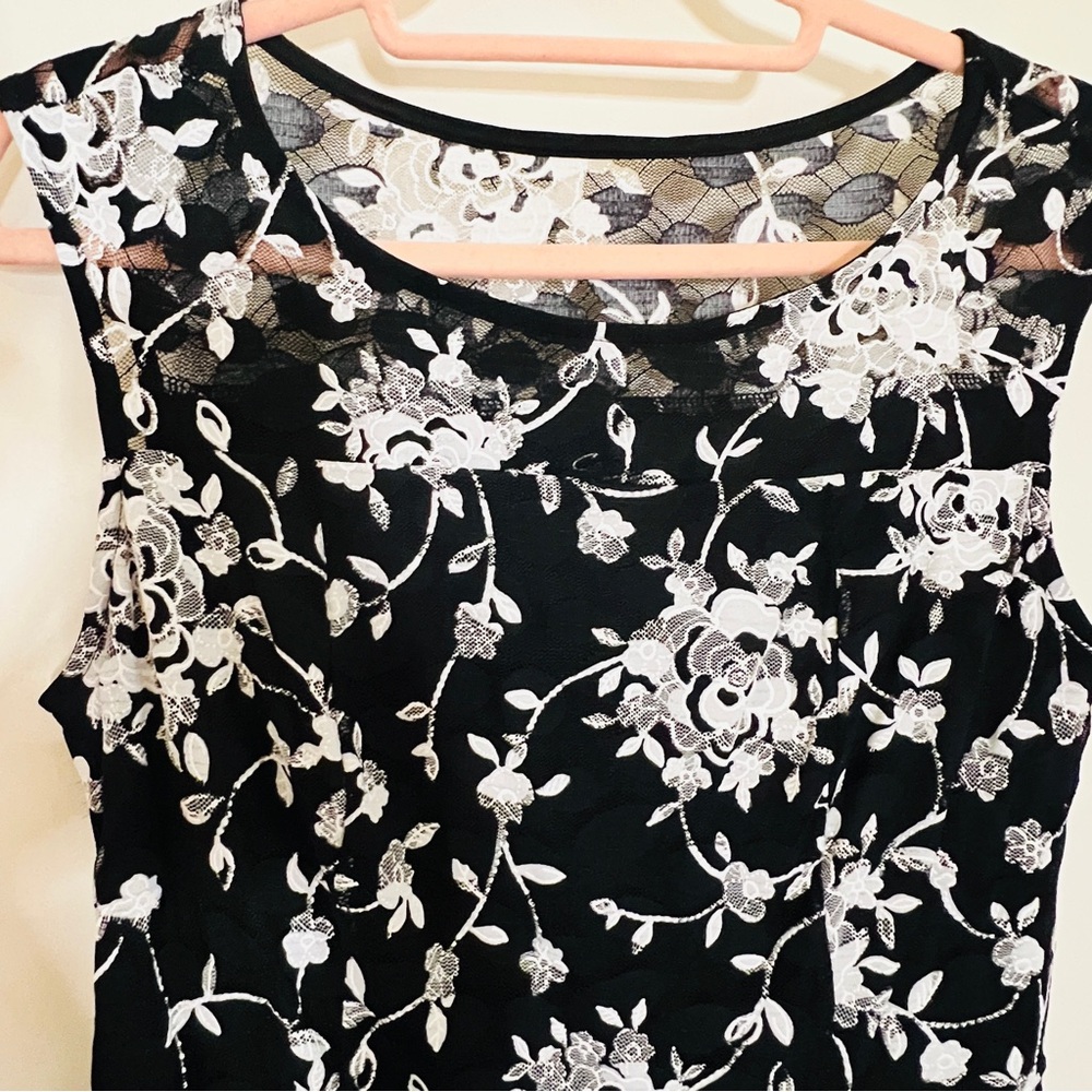 Black and White Floral Dress